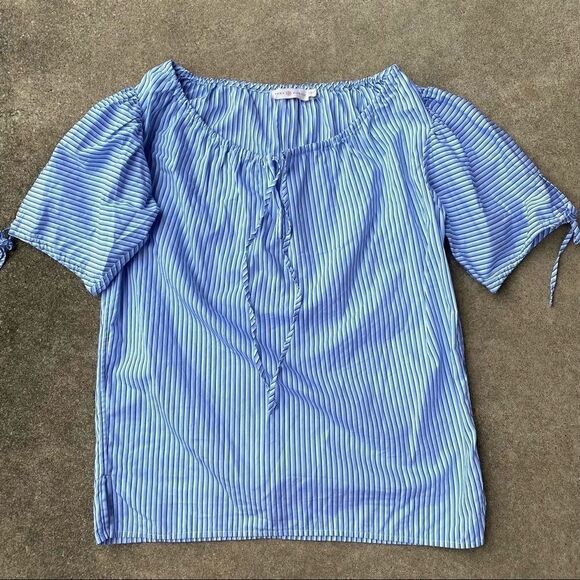 Tory Burch Ariana Striped Top - Picture 3 of 9